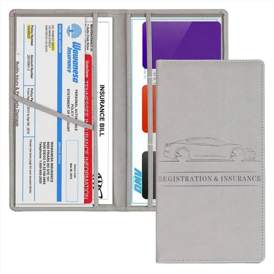 Car Registration & Insurance Card Holder for Summer, Magnetic Closure Vehicle Glove Box Organizer for Fall, Car Essential Document Wallet, Car Accessories for Women & Men Spring Gift, for Pokemon Cards Holder, Birthday Gifts