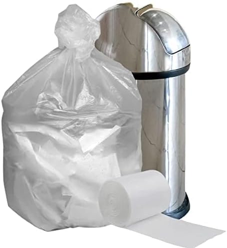 56 Gallon Trash Bags - Clear High Density Garbage Bags - Heavy Duty, Scent-Free, Large Trash Can Liners for Kitchen, Commercial, & Garden Use 16 Microns, Leak-Proof, 43" x 48" (150 Count)