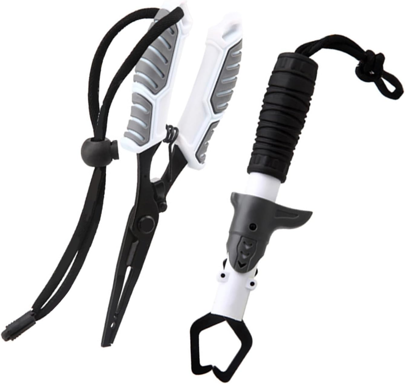 Fish Holder Fishing Pliers Stainless Steel Fish Lip Holder with Handle Lanyard Mutifunction Line Cutter Hook Remover Fishing Plier