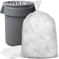 56 Gallon Trash Bags - Clear High Density Garbage Bags - Heavy Duty, Scent-Free, Large Trash Can Liners for Kitchen, Commercial, & Garden Use 16 Microns, Leak-Proof, 43" x 48" (150 Count)