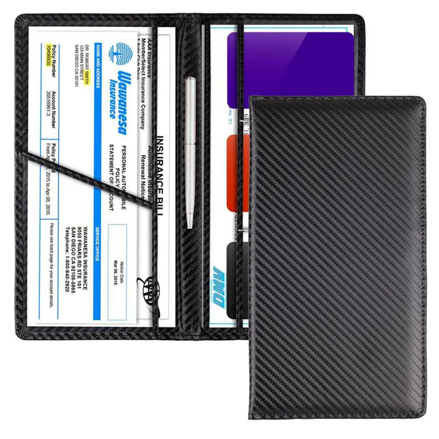 Car Registration & Insurance Card Holder for Summer, Magnetic Closure Vehicle Glove Box Organizer for Fall, Car Essential Document Wallet, Car Accessories for Women & Men Spring Gift, for Pokemon Cards Holder, Birthday Gifts