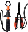 Fish Holder Fishing Pliers Stainless Steel Fish Lip Holder with Handle Lanyard Mutifunction Line Cutter Hook Remover Fishing Plier