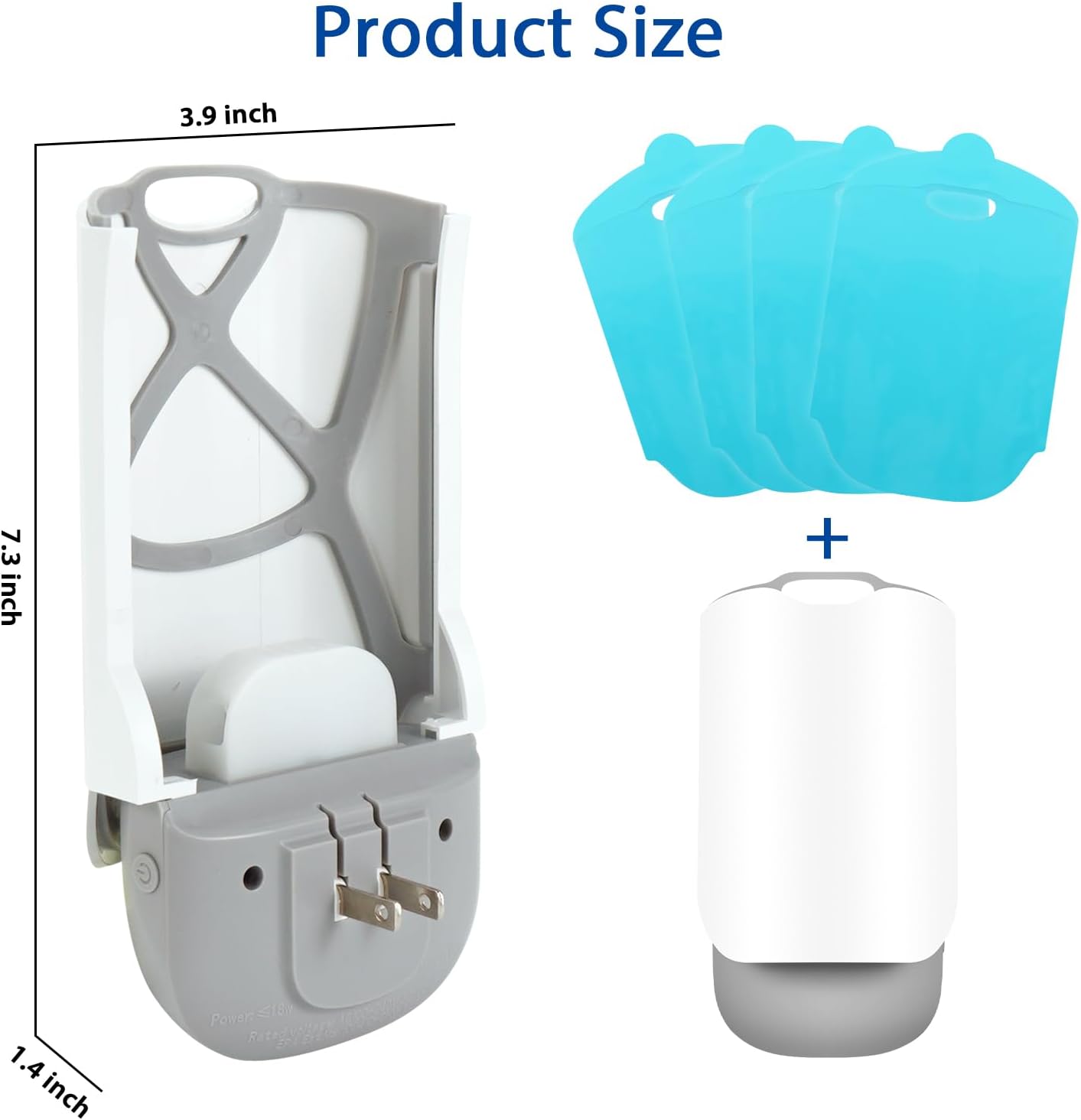 Flying Insect Trap for Fruit Fly, Gnat, Moth, Plug-in Indoor Mosquito Bug Trap Catcher with Night Light UV, Noiseless and Easy to Use, Ideal for House Bedroom Kitchen (1 Device + 5 Refills)