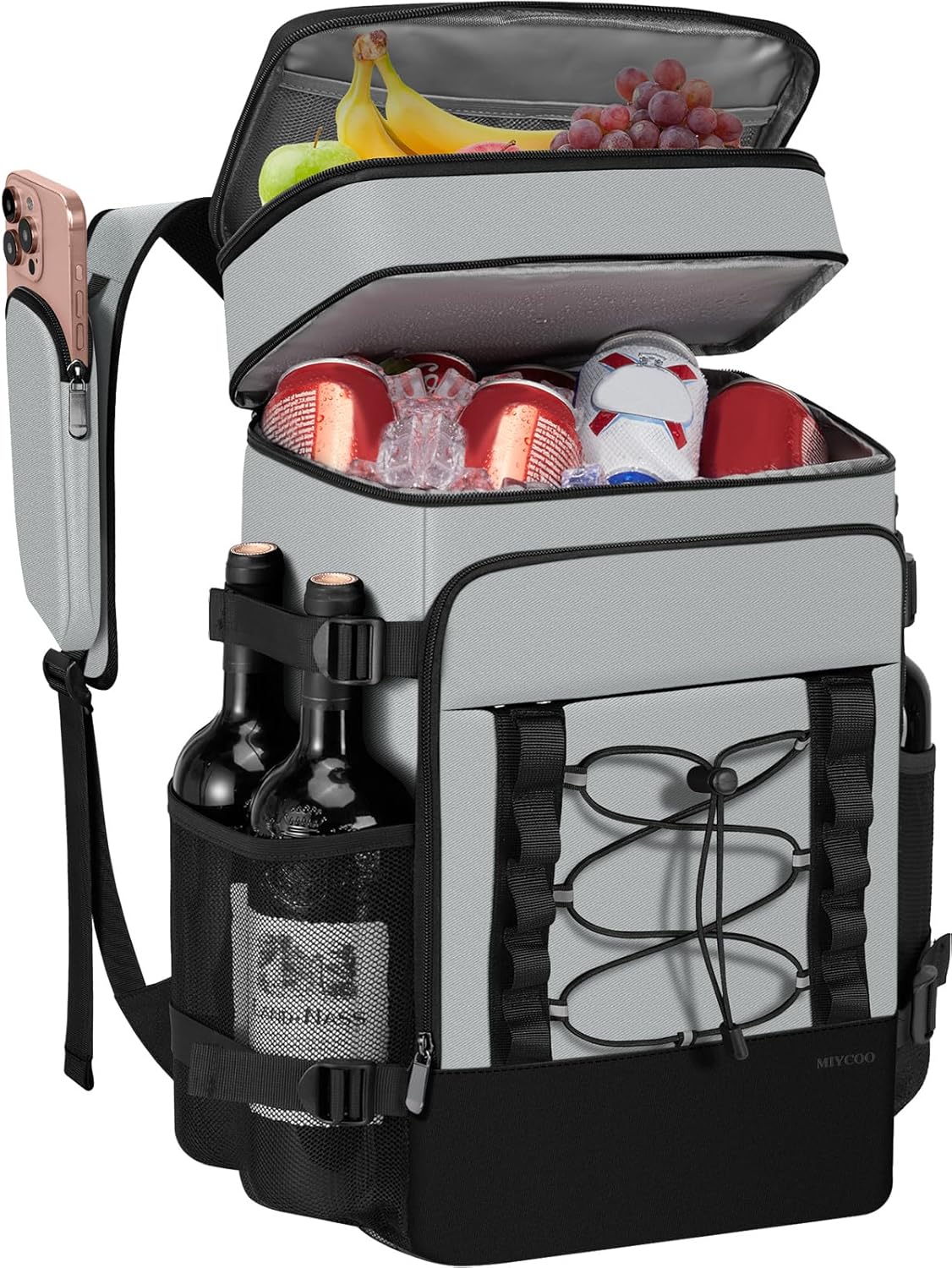 Cooler Backpack - 40 Cans Insulated Backpack Cooler for Men & Women, Portable 2 Leak Proof Compartments Coolers Bag for Beach Travel Picnic Lunch Hiking BBQ Camping