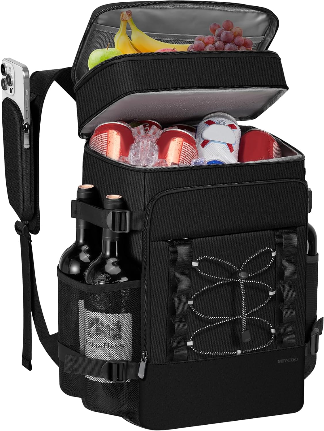 Cooler Backpack - 40 Cans Insulated Backpack Cooler for Men & Women, Portable 2 Leak Proof Compartments Coolers Bag for Beach Travel Picnic Lunch Hiking BBQ Camping