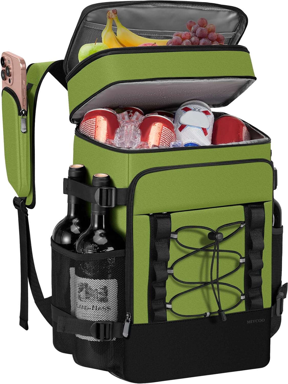 Cooler Backpack - 40 Cans Insulated Backpack Cooler for Men & Women, Portable 2 Leak Proof Compartments Coolers Bag for Beach Travel Picnic Lunch Hiking BBQ Camping