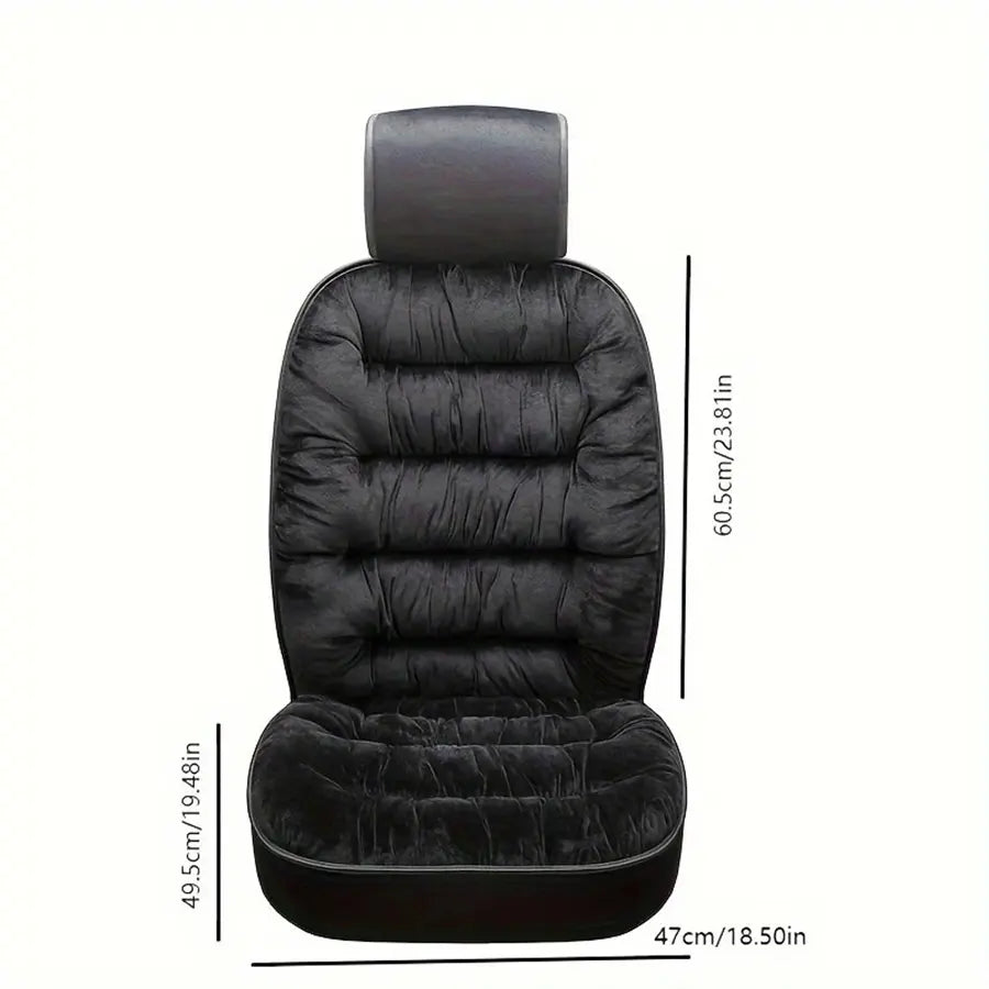 Car Seat Cushion, Luxury Short Plush Seat Cover for Front Car Seats, Universal Seat Protector, Winter Warmth, Suitable for Cars, Suvs, Pickup Trucks, Minivans,Gray