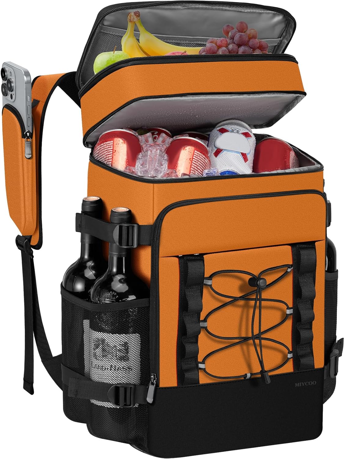 Cooler Backpack - 40 Cans Insulated Backpack Cooler for Men & Women, Portable 2 Leak Proof Compartments Coolers Bag for Beach Travel Picnic Lunch Hiking BBQ Camping