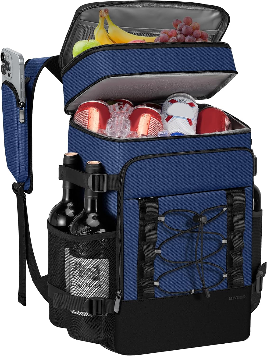 Cooler Backpack - 40 Cans Insulated Backpack Cooler for Men & Women, Portable 2 Leak Proof Compartments Coolers Bag for Beach Travel Picnic Lunch Hiking BBQ Camping