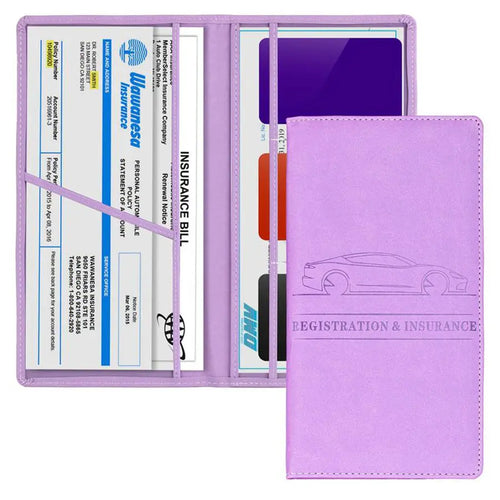 Car Registration & Insurance Card Holder for Summer, Magnetic Closure Vehicle Glove Box Organizer for Fall, Car Essential Document Wallet, Car Accessories for Women & Men Spring Gift, for Pokemon Cards Holder, Birthday Gifts