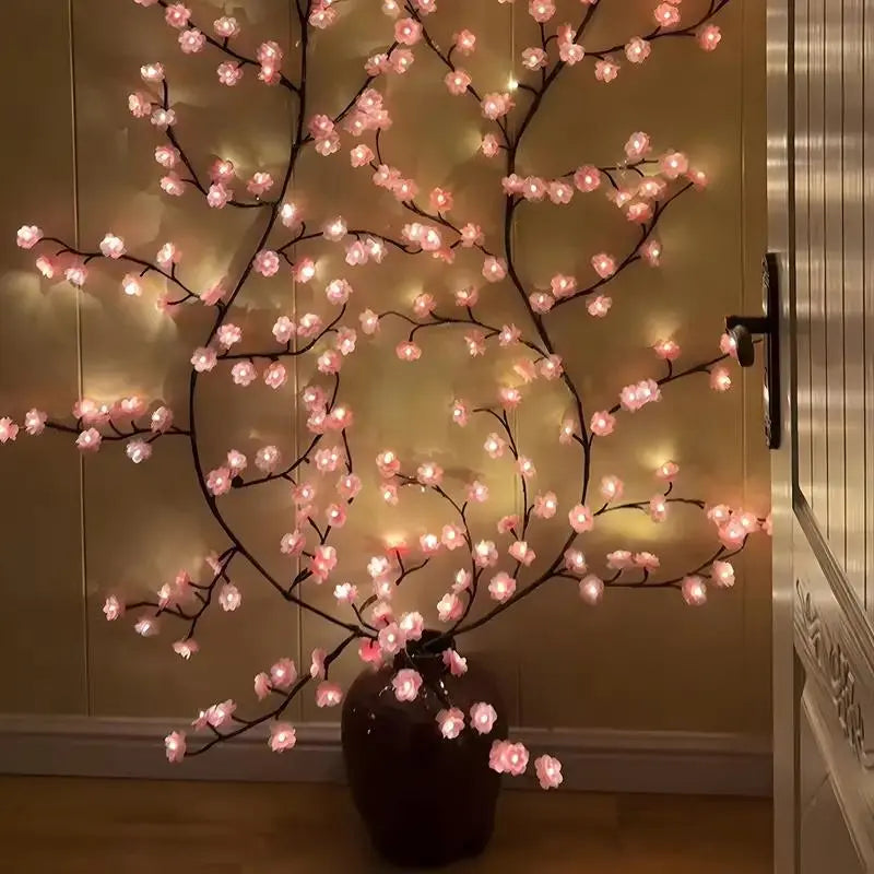 Cherry Blossom Tree Branch Shaped LED Light Branch, 1 Count USB Powered 96 Bright LED String Light, Decorative Light for Home Party Wedding Festival, Ambient Lighting, Wall Lights